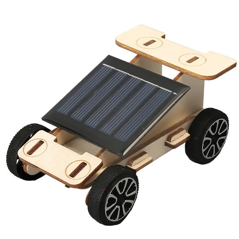 Solar Car Lunar Exploration Vehicle Children's Diy Hand-Assembled Model Diy 3d Wooden Puzzle Science And Education Toys
