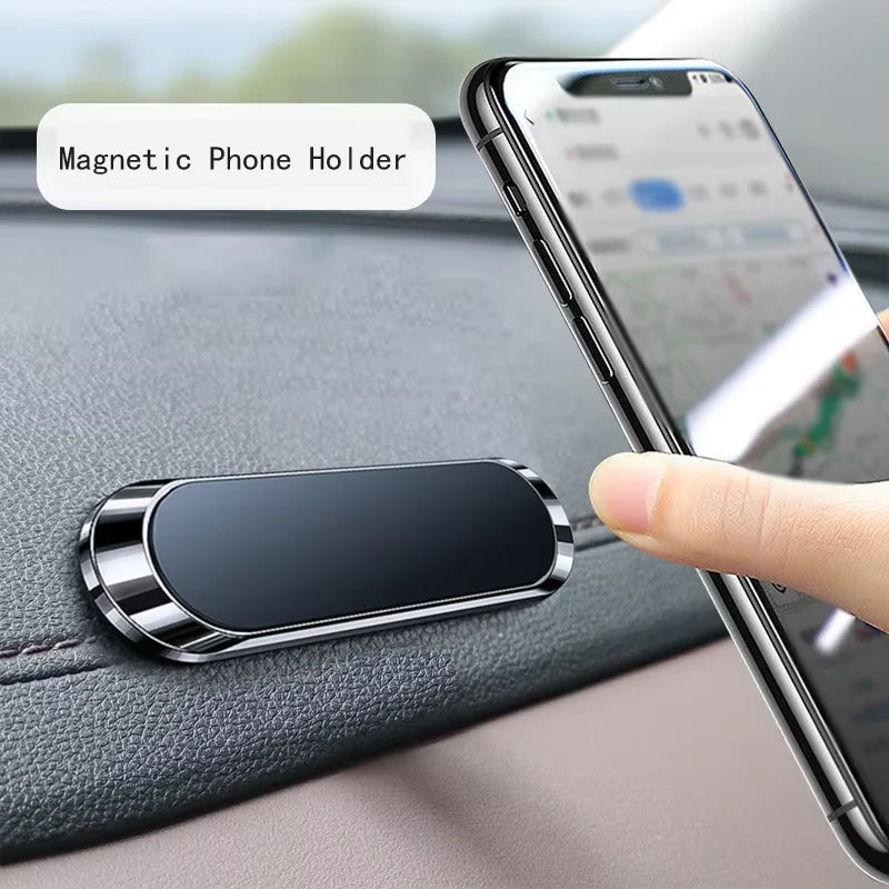 Simple Mini Strip Shape Magnetic Car Phone Holder Car Accessories GPS Navigation Support Stand for iPhone Huawei Samsung Xiaomi