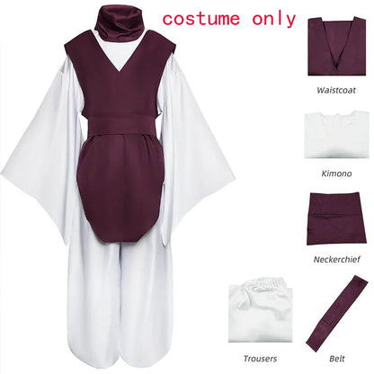 Anime Choso Cosplay Costume with Vest Neck Gaiter Belt White Elastic Pants Halloween Choso Kimono Outfits for Comic Con