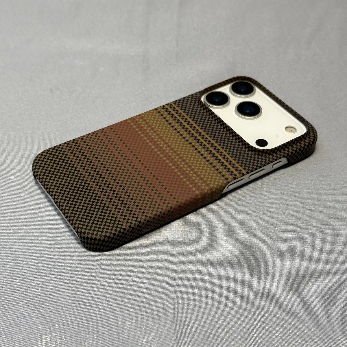 Sunset and Moonrise Woven Pattern Phone Case for iPhone 17 Pro Max/16 Pro Max, Compatible with Apple 17P/16P/15P Magnetic Creative Stand Protective Cover, Unisex Niche Design, Supports Wireless Charging, Shiny Phone Case