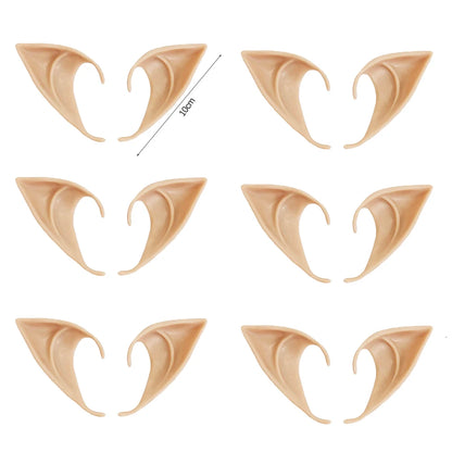 Halloween Elf Ears Latex Simulation Ears Props Fairy Angel Cosplay Mask Halloween Costume Accessories Mascaras Halloween Party