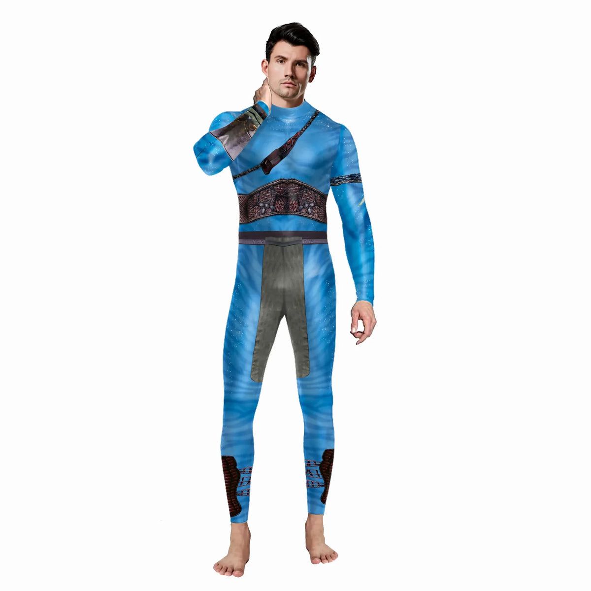 [You're My Secret] Avatar Cosplay Costume Carnival Movie Themed 3D Digital Print Elastic Zentai Pet Suit Purim Catsuit Bodysuits