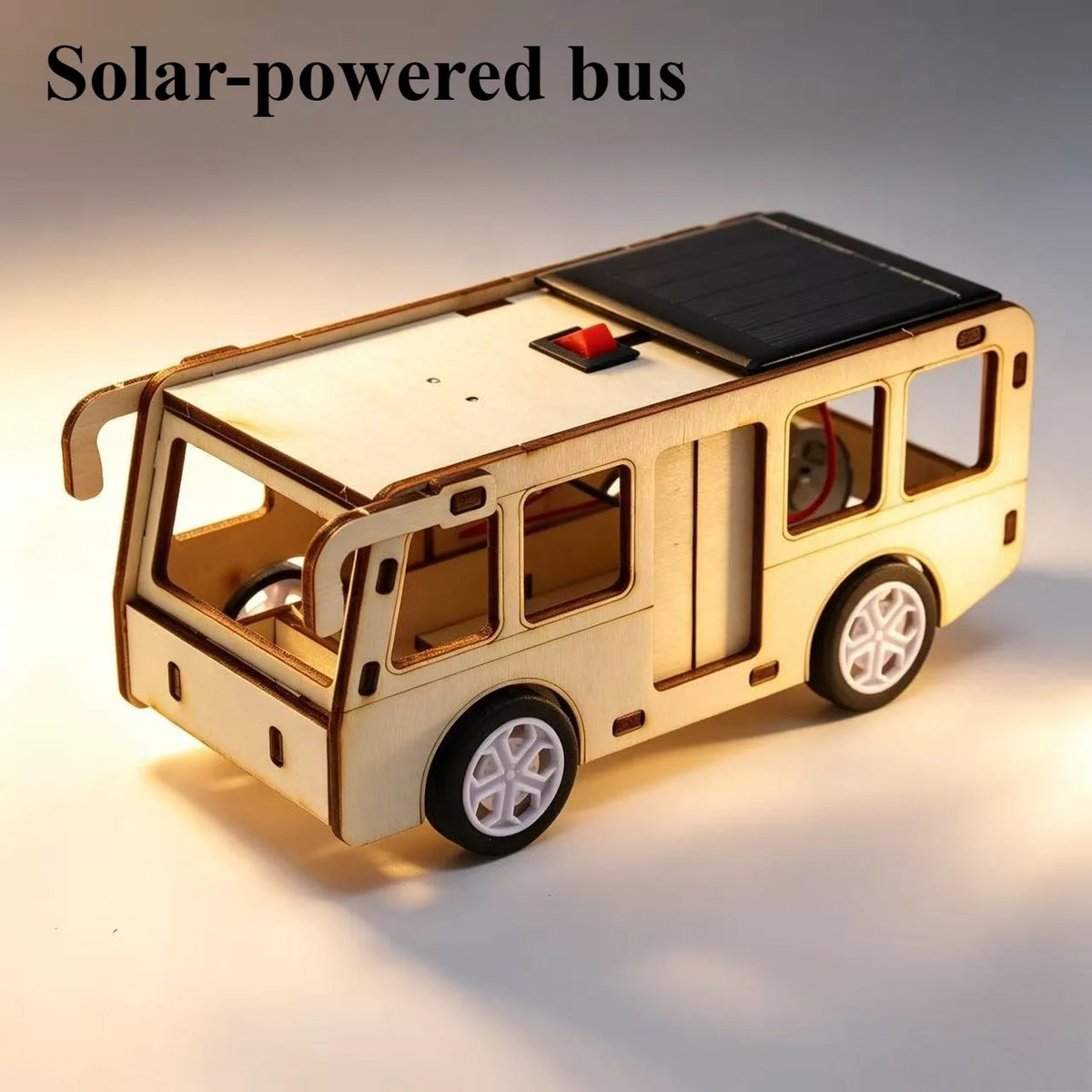 Solar Car Lunar Exploration Vehicle Children's Diy Hand-Assembled Model Diy 3d Wooden Puzzle Science And Education Toys