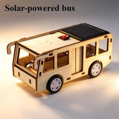 Solar Car Lunar Exploration Vehicle Children's Diy Hand-Assembled Model Diy 3d Wooden Puzzle Science And Education Toys