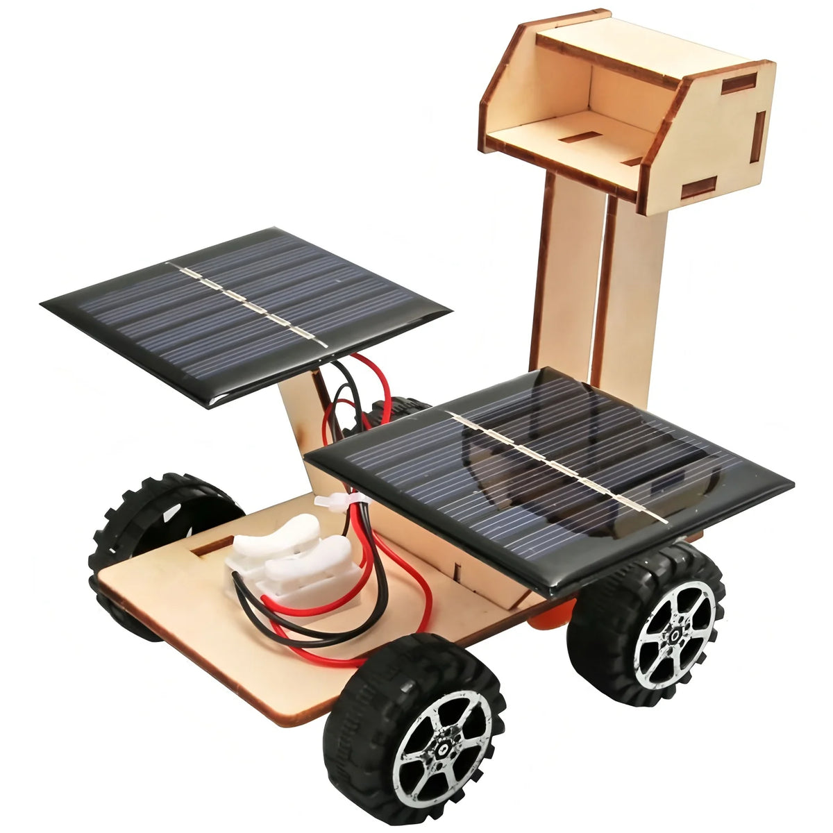 Solar Car Lunar Exploration Vehicle Children's Diy Hand-Assembled Model Diy 3d Wooden Puzzle Science And Education Toys