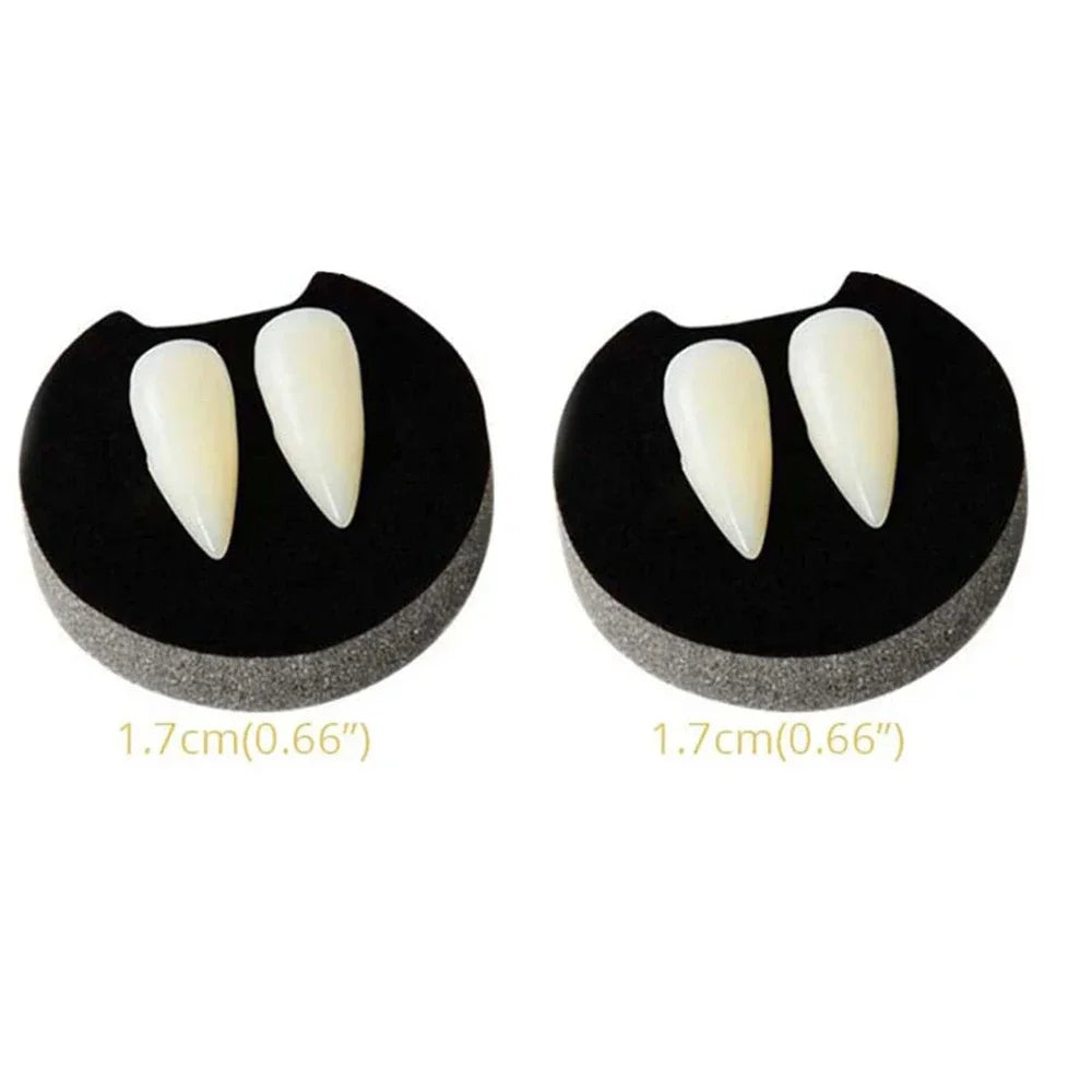 1-4Pcs Halloween Vampire Dentures Prop Halloween party Costume DIY Cosplay Props Decoration False Teeth With Dental Gum