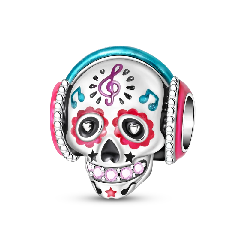 New in 925 Silver Halloween Collection Charm Glowing skull Beads Fit pand 3mm Bracelet DIY Pendant Woman Jewelry 2024 Hot Sale