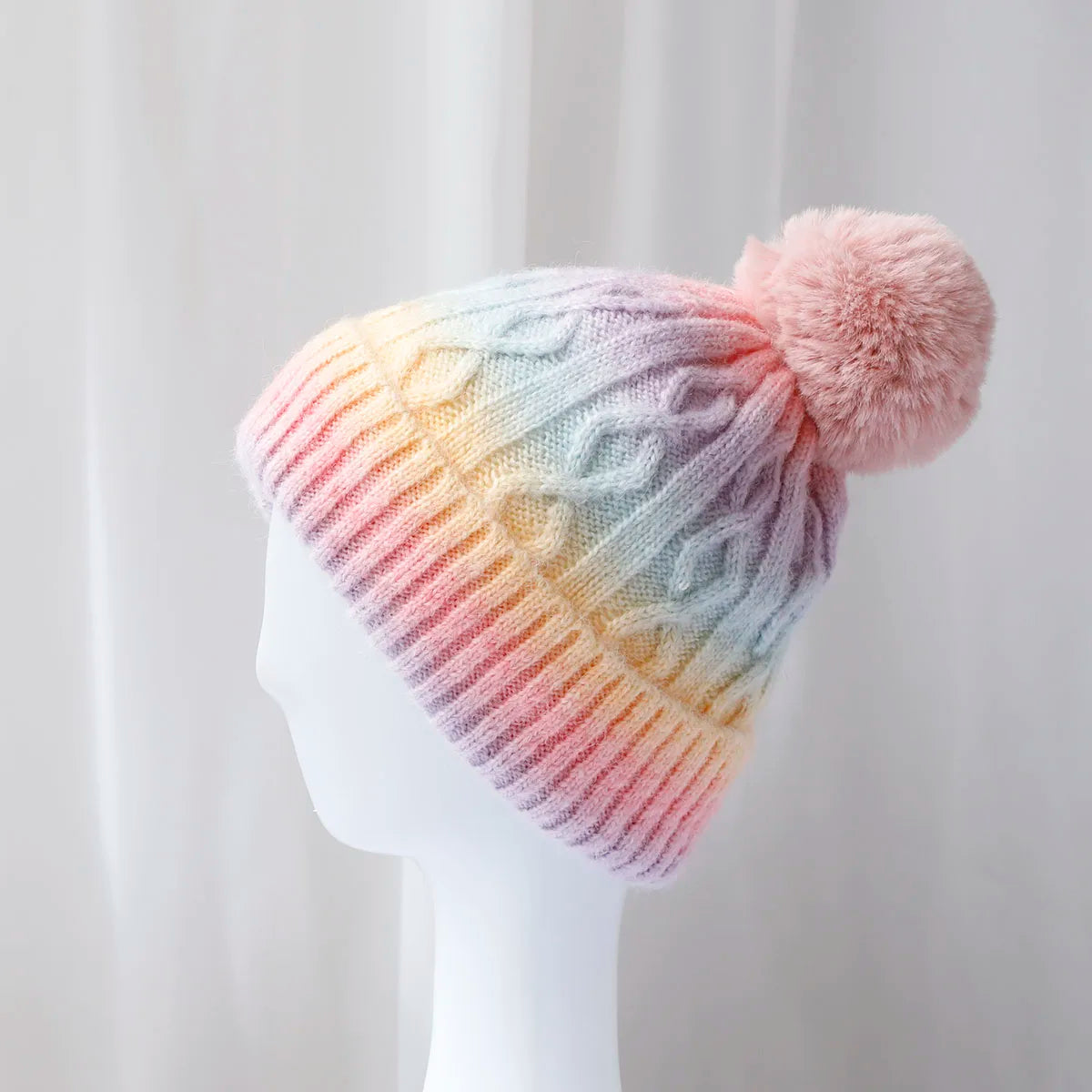 2024 tie dyed fun Ball stripe Wool hats Men's hat Knitted Women Badminton cap y2k skiing cap Halloween Hat Winter Hat Wholesale