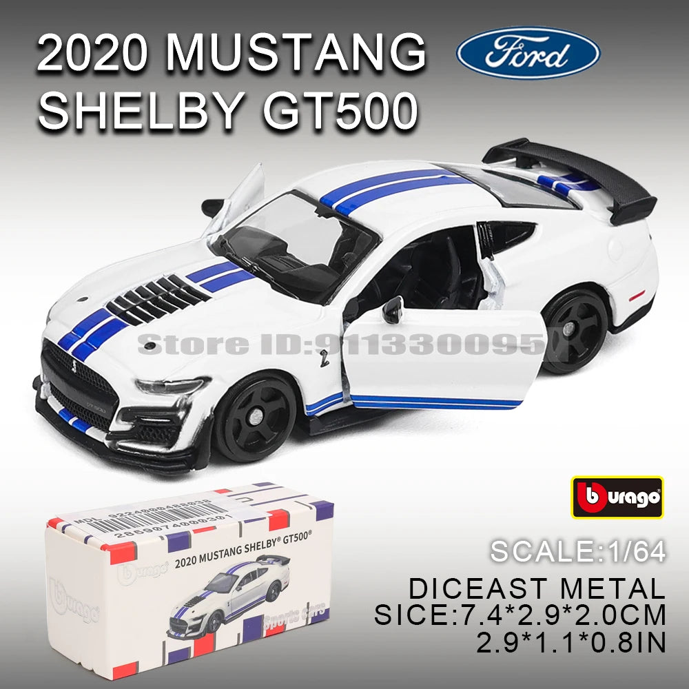 Bburago 1:64 golf Porsche 911 Shelby Raventon Mustang Lamborghini Collection Series Car Die Casting Model Gift Toy