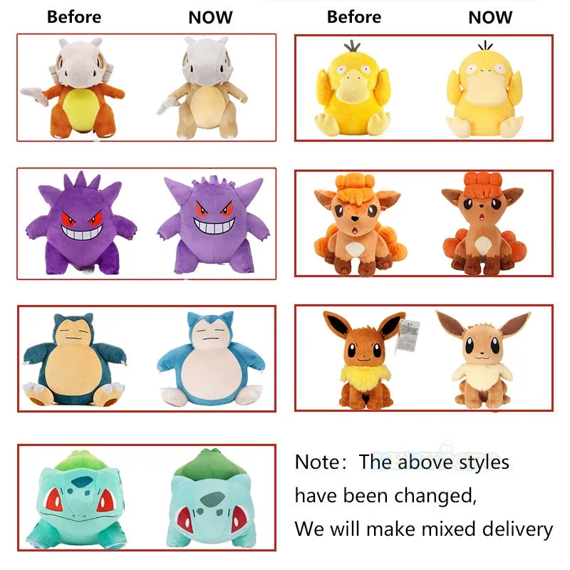 2026* Peluche Pokemon Gengar Peluche 24cm Pokemon Stuffed Toy Cute Cartoon Pikachu Plush Doll Soft Doll Birthday Gift