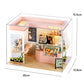 Casa Diy Wooden Miniature Doll House Small House Kit 3D Puzzle Assembly Building Toys With Furniture LED Lights Dollhouse Gifts