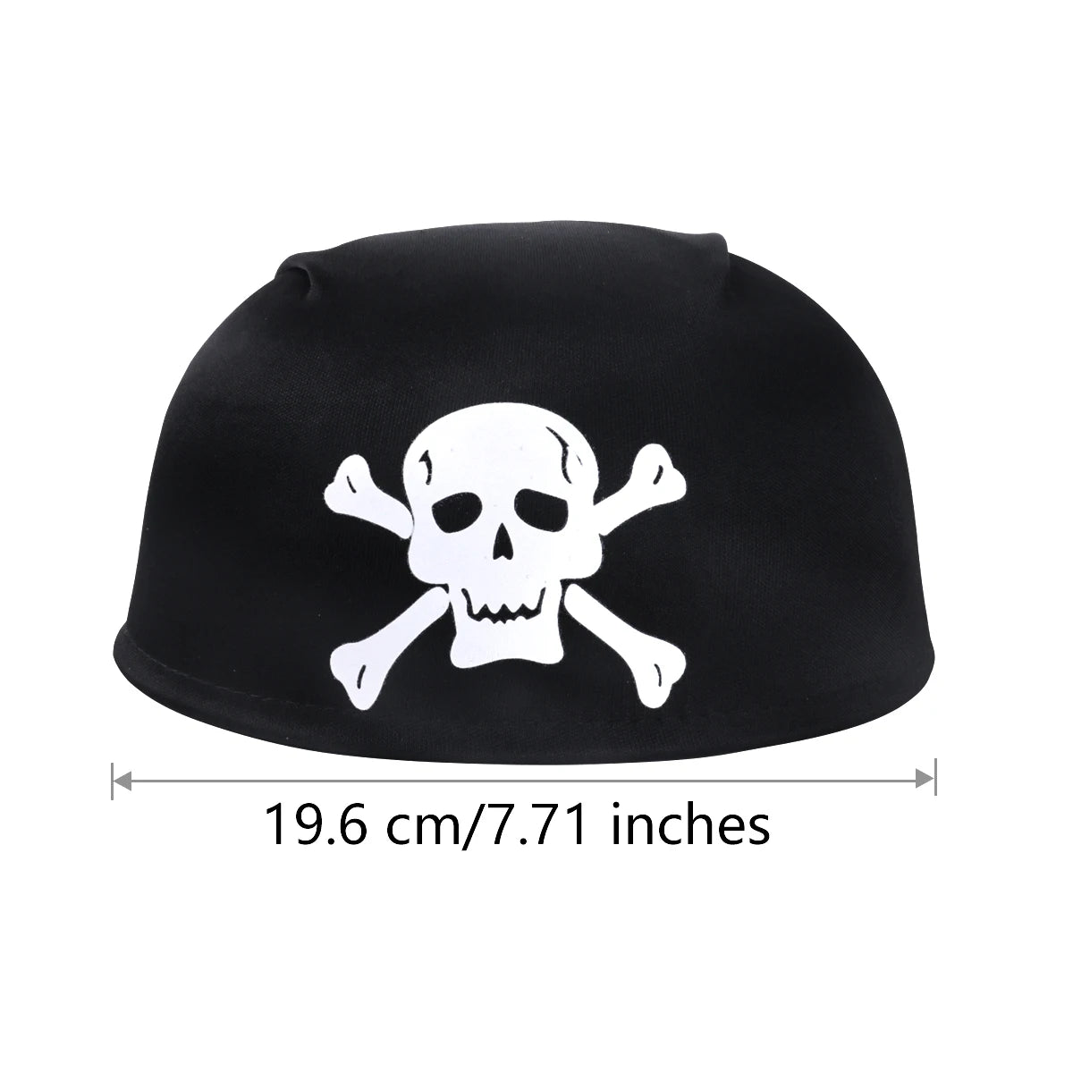 1/2set Pirate Skull Hat And Eye Patches Halloween Captain Cap Headband Cosplay Costume Accessories Prop Kid Birthday Party Decor