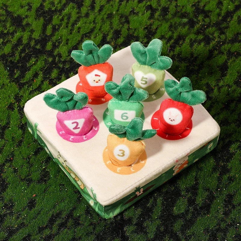 Baby Carrot Harvest Game Cotton Montessori Game Shape Color Classification Matching Puzzle Recognition 0-3 Baby Puzzle Toy