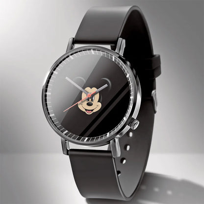 Disney Mickey Minnie Mouse Girl  Boy Children's Kids Watch Women Cute Male Female Couple Wrist Watches Birthday Gifts