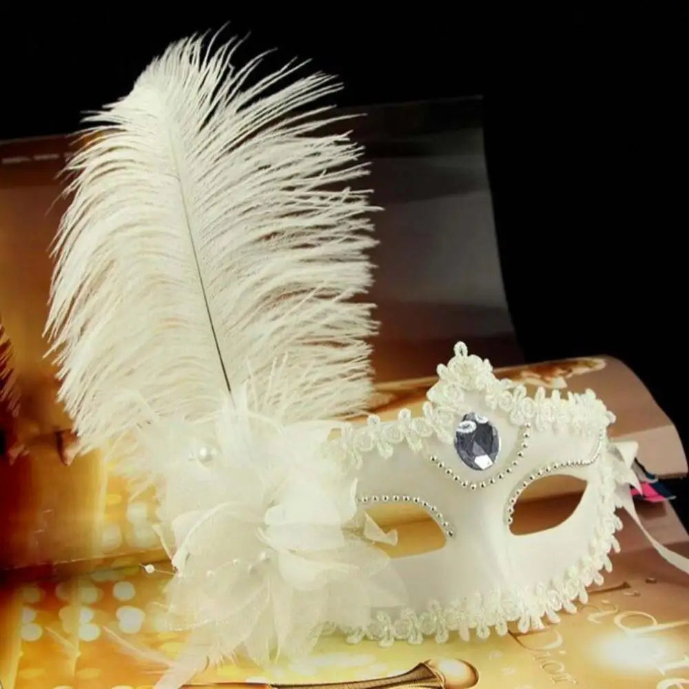 Dance Party Diamond Venetian Mask Feather Flower Wedding Carnival Performance Costume Sexy Lady Mask Masquerade Christmas 2026