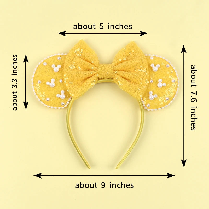 New Trendy Mouse Ears Headband 3.3"Velvet For Girls Soft Bow Hairband Halloween Festival Party Trip DIY Hair Accessories Gifts