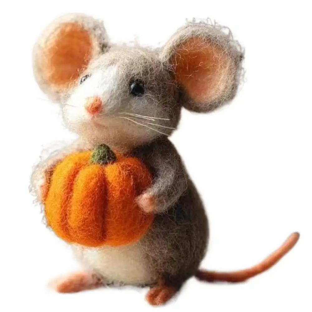 Wool Felt Pocket Handmade Diy Material Finished Product Set Halloween Cute Ghost Pumpkin Mouse Felt Finished Product