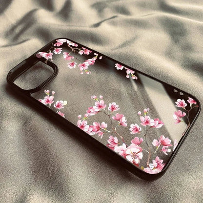 Pink Magnolia Flower Phone Case For iPhone 18 Pro Max 17 16 15 14 13 12 11 7 8 Plus Air Plum Blossom Shockproof Clear Hard Cover