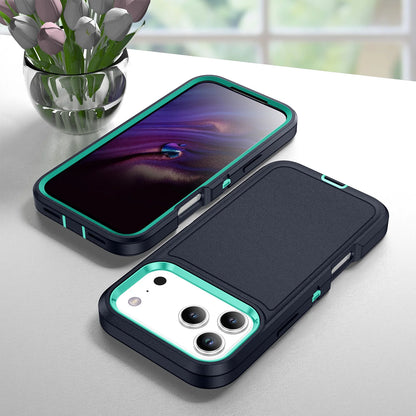 3 in 1 Heavy Armor Defend Phone Case For iPhone 18 17 Air 16 15 14 Plus 13 12 Pro Max  Hard Plastic Frame TPU Back Cover