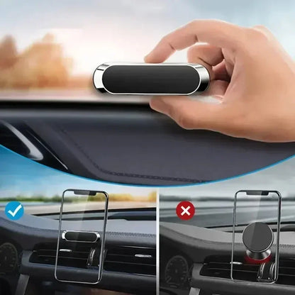 Simple Mini Strip Shape Magnetic Car Phone Holder Car Accessories GPS Navigation Support Stand for iPhone Huawei Samsung Xiaomi