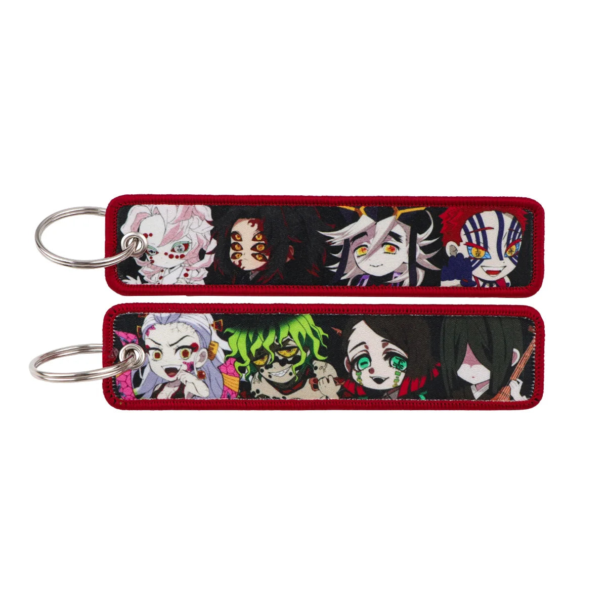 Popular Anime Character Embroidery Keychain Cool Cartoon Key Tag Motorcycles Cars Backpack Chaveiro Fashion Keyring Friend Gifts