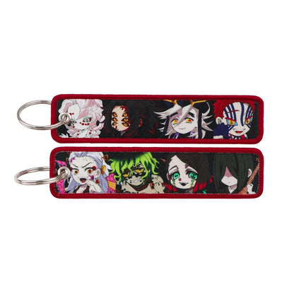 Popular Anime Character Embroidery Keychain Cool Cartoon Key Tag Motorcycles Cars Backpack Chaveiro Fashion Keyring Friend Gifts