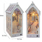 DIY Book Nook Kit Miniature Doll House With Furniture 3D Puzzle Model Building Wooden Bookshelf Bookend Toy Adults Birthday Gift