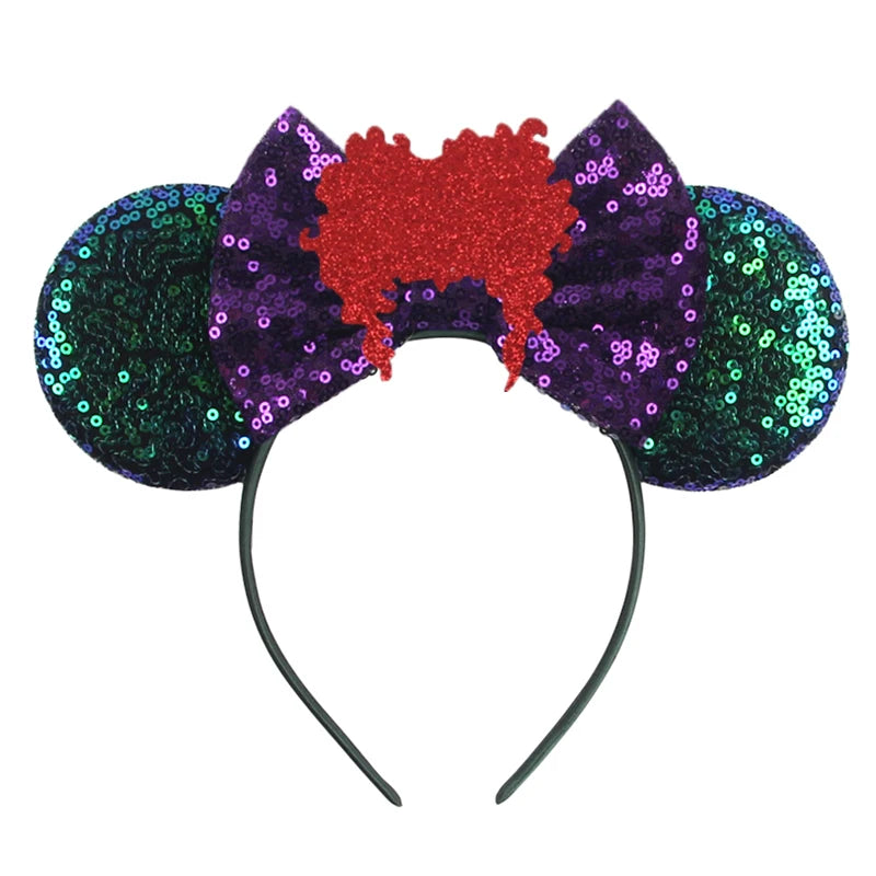 2026 Latest Halloween Cobweb Ears Headband Women Festival DIY Mouse Hairband Kids Party Villains Cosplay DIY Hair Accessories