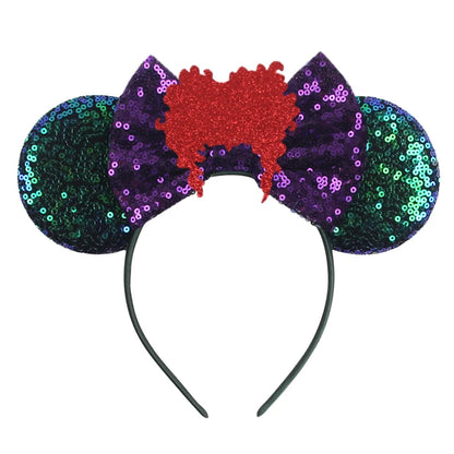 2026 Latest Halloween Cobweb Ears Headband Women Festival DIY Mouse Hairband Kids Party Villains Cosplay DIY Hair Accessories