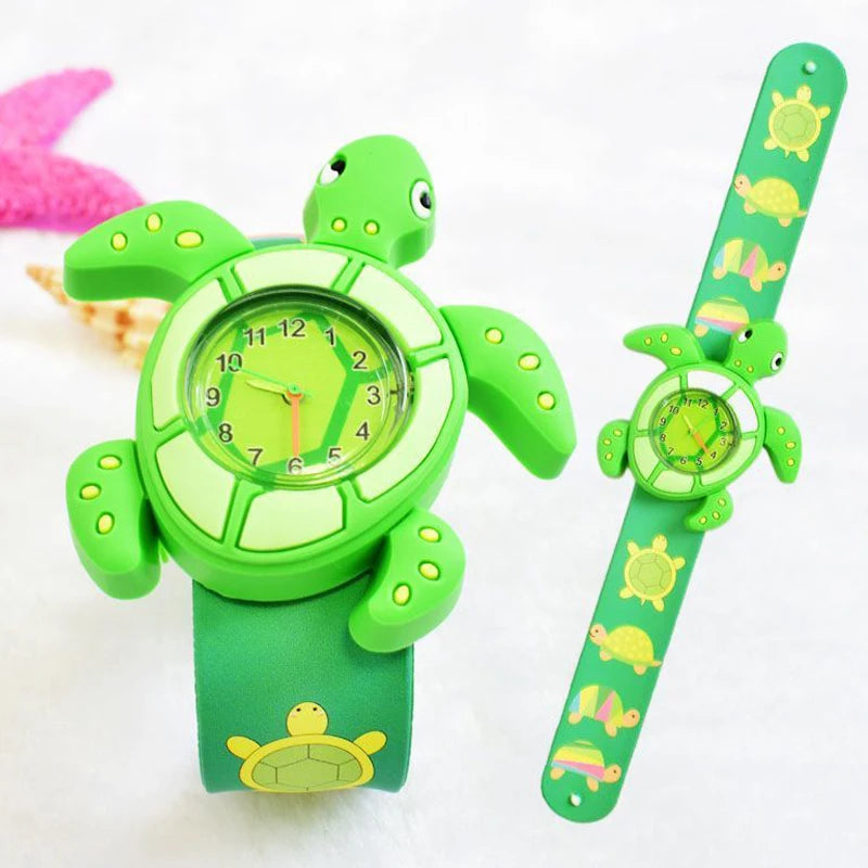 Cartoon Printed Strap Children's Watch Colorful Silicone Baby Birthday Gift Kids Study Time Toy Girls Boys Watch Clock Bracelet