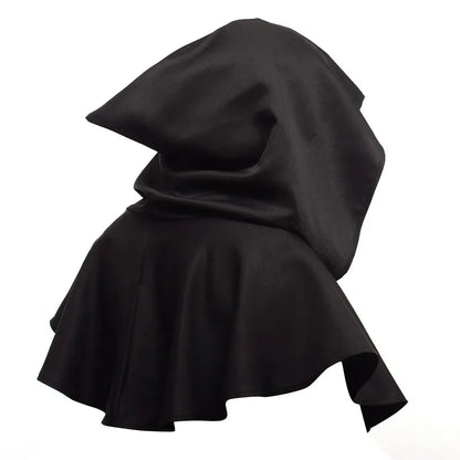 Unisex Men Medieval Costume Renaissance Cloak Hat Halloween Witch Cosplay Costume Hooded Cape Hat Women Halloween Hats
