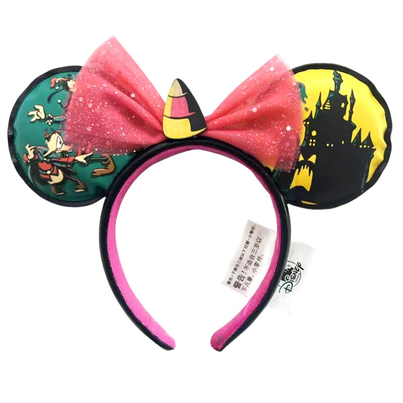 New Halloween Mickey Minnie Mouse Ears Headband Holiday Party Cosplay Hairband EARS COSTUME Plush Adult/Kids Headband Gift