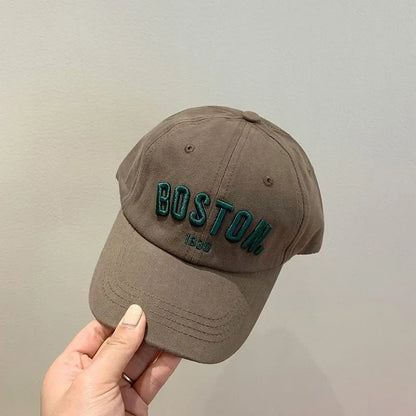 Solid Letter Kids Baseball Cap Embroidery Children Girls Boys Sun Hat Spring Summer Outdoor Adjustable Visor Baby Cap