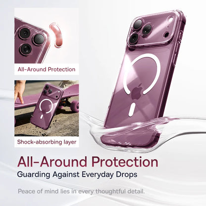 Baseus Magnetic Case For iPhone 18 Pro Max Wireless Charging For Magsafe Case For iPhone 17 Pro Max Slim Thin Clear Cover Case