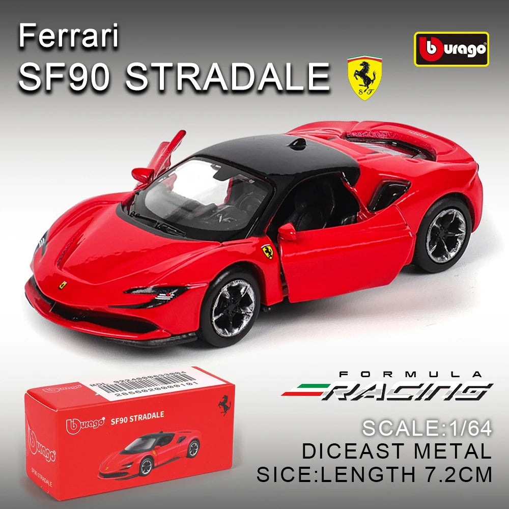 Bburago 1: 64 Ferrari series Multiple choices SP3 812 ENZO F40 F12TDF SF90 458 Car Die Casting Model  Gift Toy