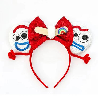 2026Latest Mickey Minnie Ear Headband Sequin Bows For Girl Adult Kids Halloween Party Cosplay Hair Accessories Princess Hairband