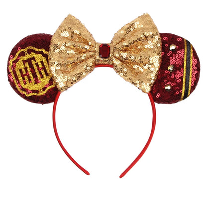 2023 Mouse Ears Headband For Kids Adult Halloween Spider Sequins Bow Hairband Festival Party Cospaly DIY Hair Accessories