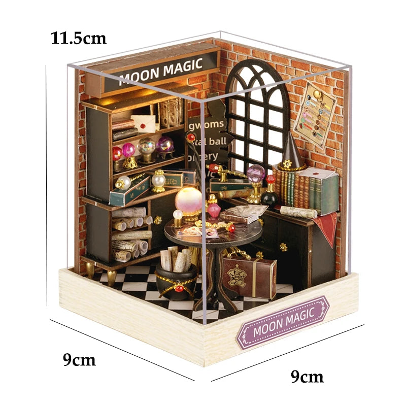 Mini Doll House DIY 3D Puzzle Assembly Building Model Toys Home Bedroom Decoration With Furniture Wooden Craft Gifts DollHouses