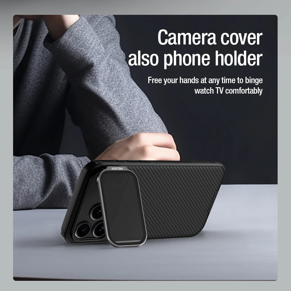Nillkin for iPhone 18 17 Pro Max / 17 Pro Case CamShield Prop Camera Cover Transparent Stand Protection Back Cover Phone Case