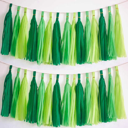 15Pcs Vibrant Tassel Garland Banners - Ideal for Birthday, Halloween, Christmas, Weddings Party Decorations and Home Decorations