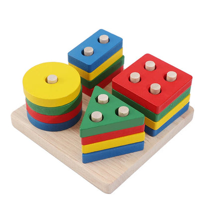 Baby Wooden Puzzles Montessori Toys 1 2 3 Years Toddler Toys Hand Grab Board Alphabet Number Cognition Learning Educational Toys