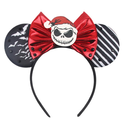 2026Latest Mickey Minnie Ear Headband Sequin Bows For Girl Adult Kids Halloween Party Cosplay Hair Accessories Princess Hairband