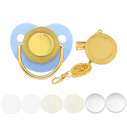 Only Blank Toddler Pacifier Set Baby Shower Gift Newborn Pacifier Clip Lid Sublimation Dummy Baby Teether Infant Nipple New Born
