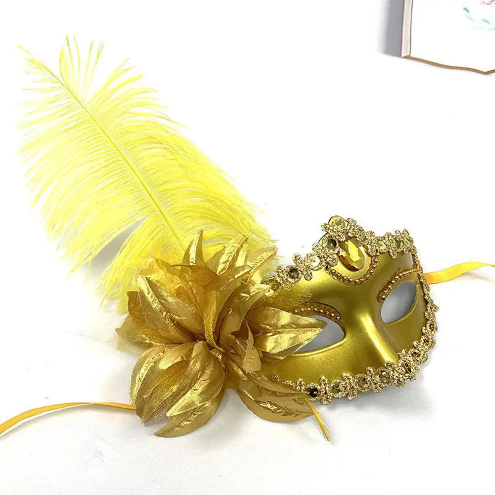 Dance Party Diamond Venetian Mask Feather Flower Wedding Carnival Performance Costume Sexy Lady Mask Masquerade Christmas 2026