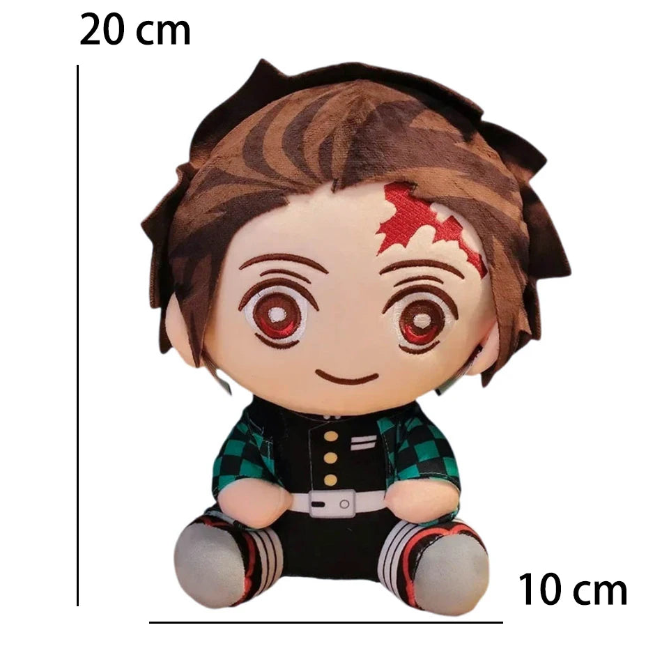 @20cm Hot Japan  Slayer Plush Dolls Lovely Anime Kimetsu No Yaiba Kamado Tanjirou Nezuko Zenitsu Kyoujurou Toys Kids Gifts