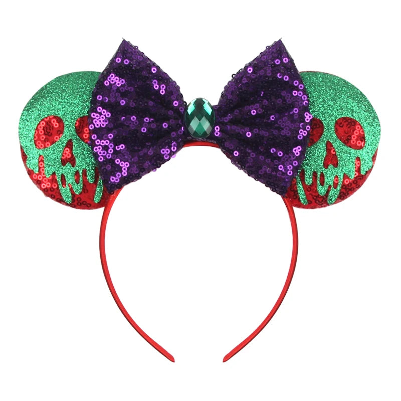 2023 Mouse Ears Headband For Kids Adult Halloween Spider Sequins Bow Hairband Festival Party Cospaly DIY Hair Accessories