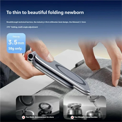 Ultrathin Car Magnetic Mobile Phone Holder Adjustable Foldable Anti-shake Vehicle Navigation Phone Universal Stand Accessories
