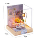 DIY Miniature Dollhouse Kit Assemble Puzzle 3D Wooden House Room Craft With Furniture LED Lights For Friends Birthday Gift Toys