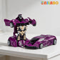 Transformable Robot Sports Car Toys, No Batteries, Educational Kids Gift, Colorful Model Vehicle for Play Learning