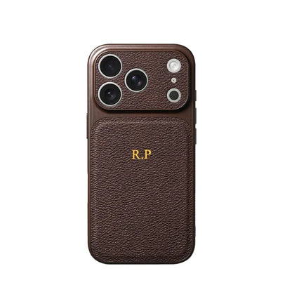 Personalise Gold Silver Initials Letter Leather Case For iPhone 15 14 13 17 Pro Max 14 16 Plus 17 Air Luxury Lens Protection Cas